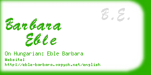 barbara eble business card